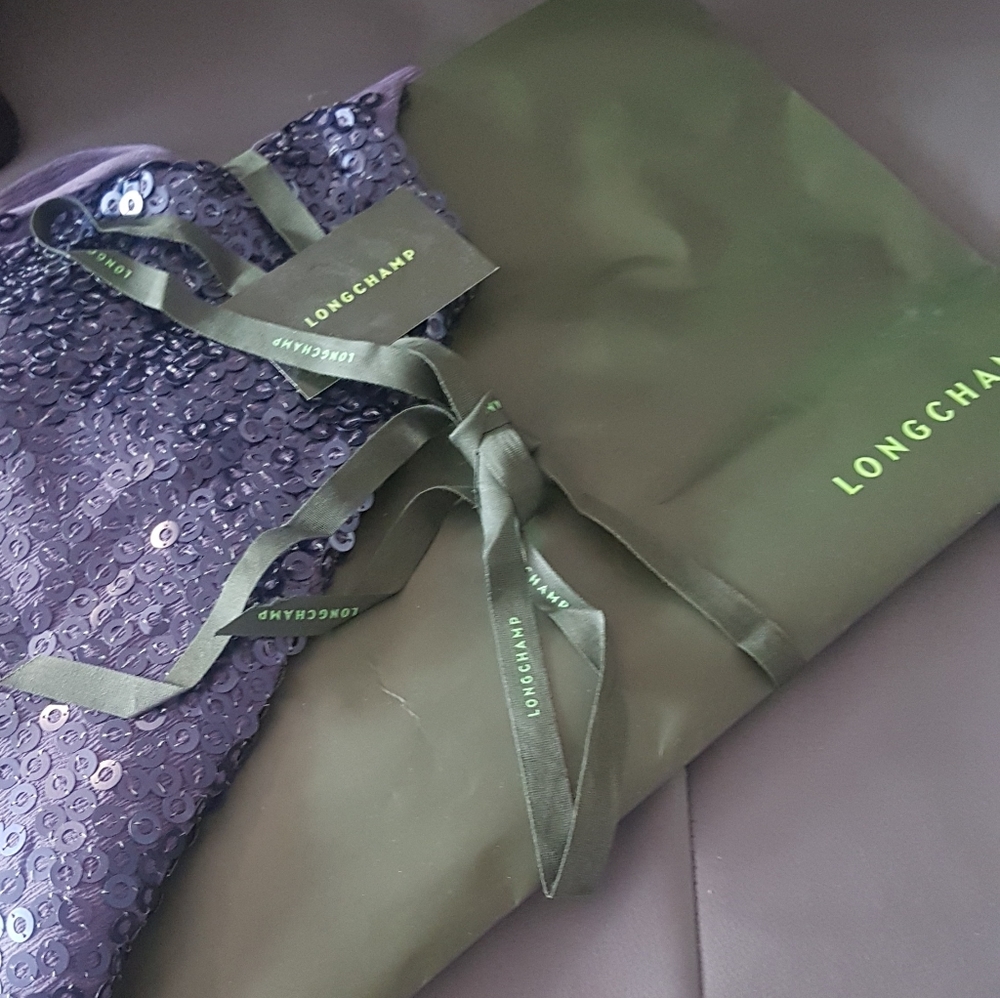 Longchamp  silk sequined scarf